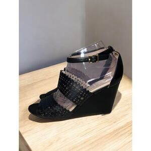 Tory Burch Perforated Gladiator 85MM Wedge Sandal Size 8.5M
